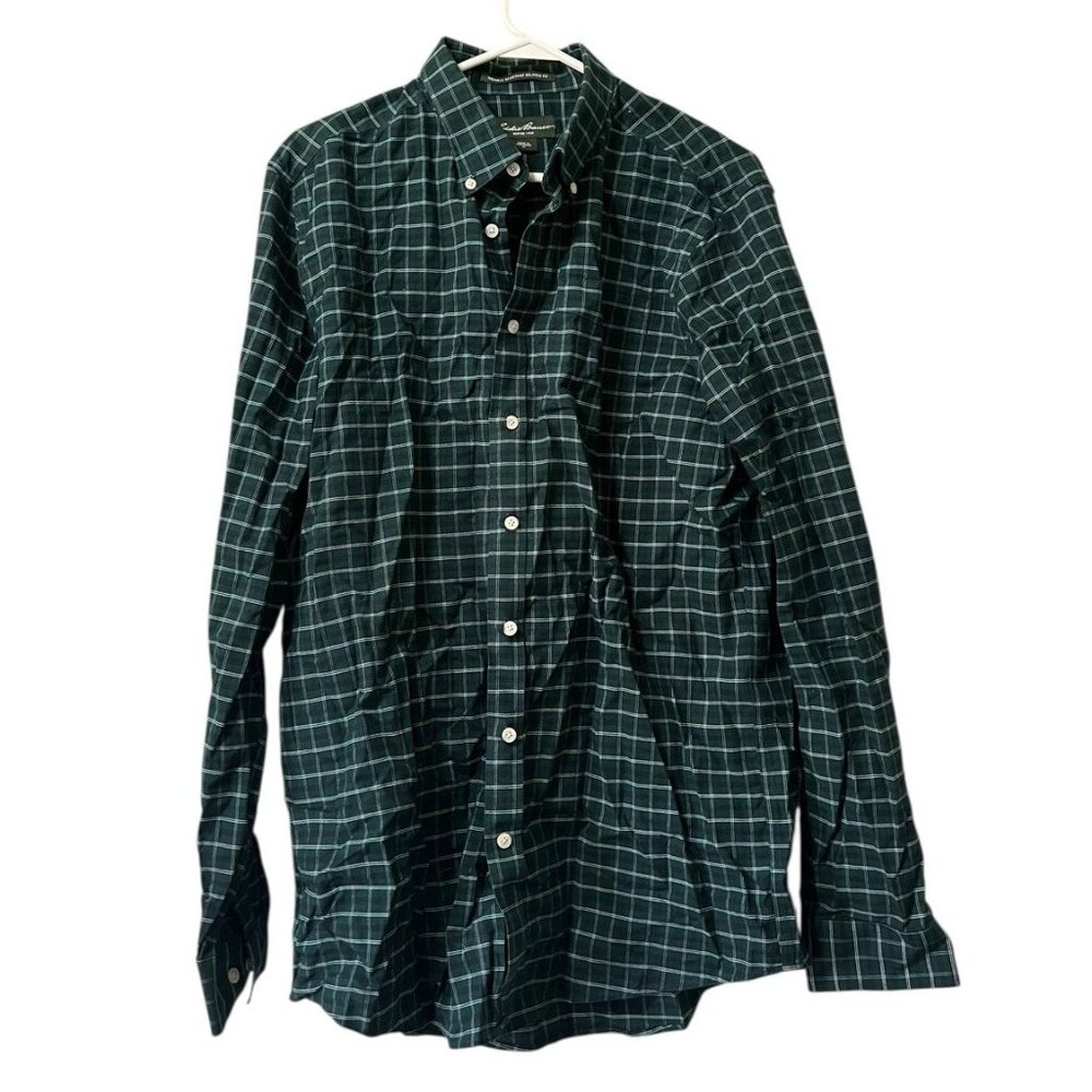 EDDIE BAUER Cotton Men Size TL‎ Tall Wrinkle Resistant Relaxed Fit Shirt Classic